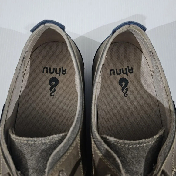 Ahnu Parkside Casual Oxford Shoe Mens 11.5 Brown Gray Blue Suede Canvas Lace Up main image 14